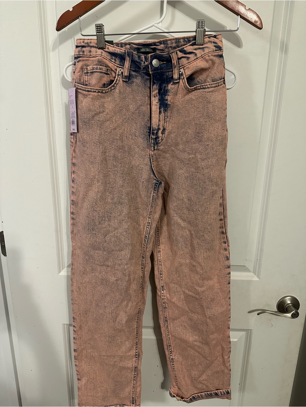 wild fable Peach Wash High-Rise Straight Jeans